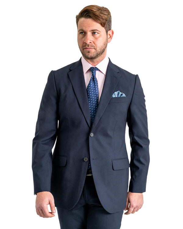 Gagliardi Navy Wool Stretch Suit Jacket | Bortex - Bortex Fine Tailoring