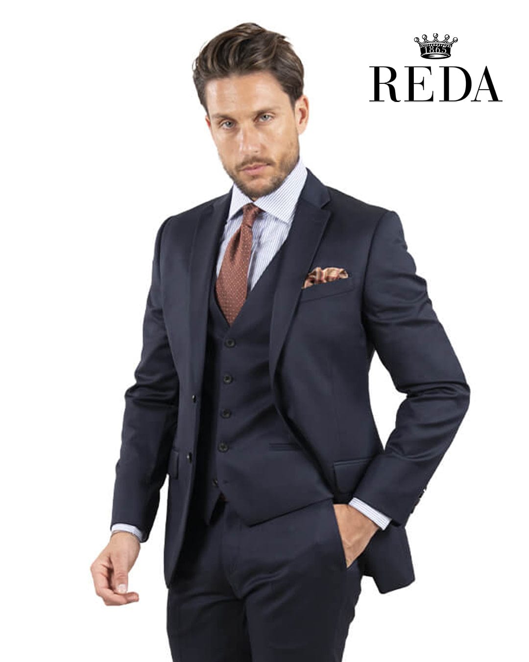 Gagliardi M&amp;M Jackets Gagliardi Reda Navy Twill Suit Jacket