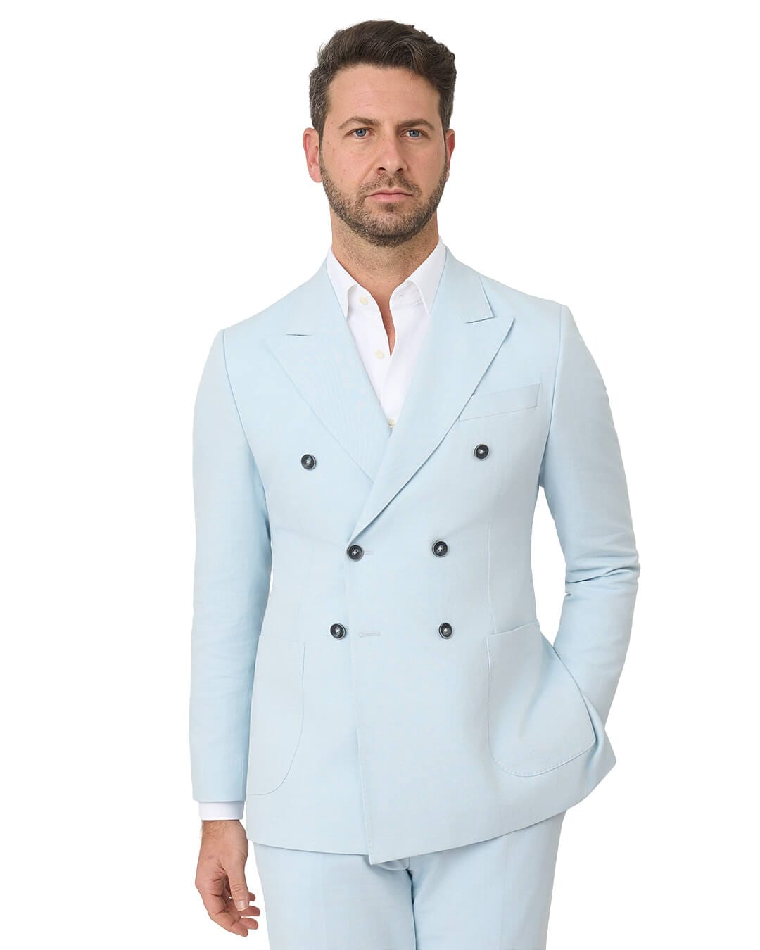 Gagliardi M&M Jackets Gagliardi Sky Jacket Mixer Double Breasted Italian Cotton Linen