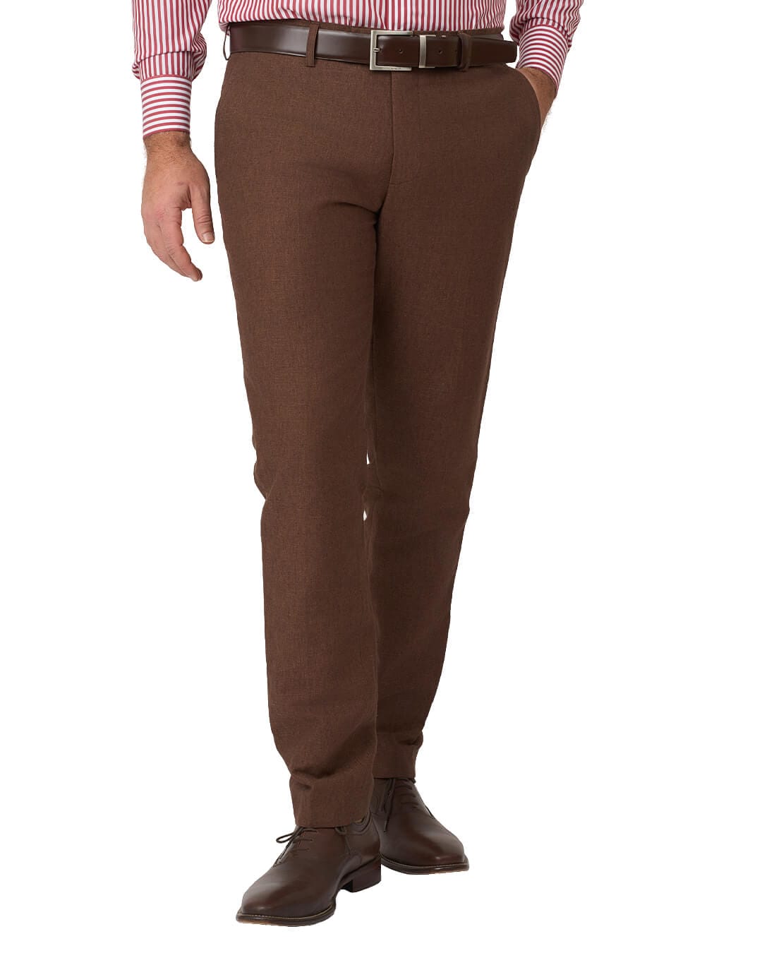 Gagliardi M&M Trousers Gagliardi Brown Trousers Mixer Linen Cotton