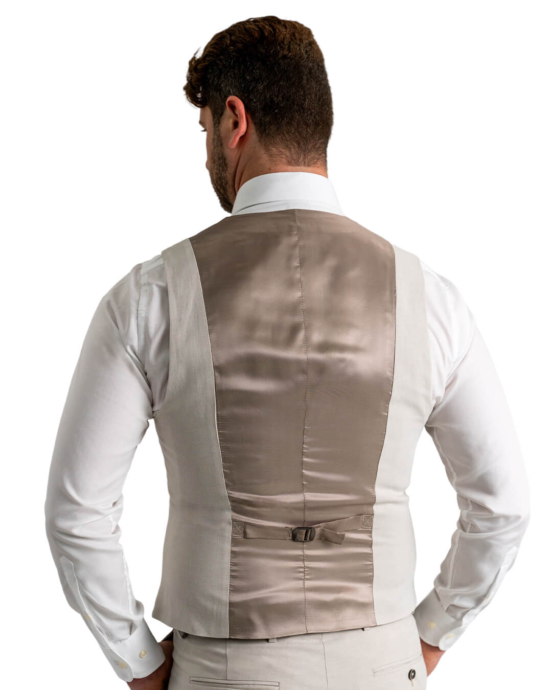 Gagliardi M&M Waistcoats Gagliardi Beige Waistcoat Mixer Italian Cotton Linen