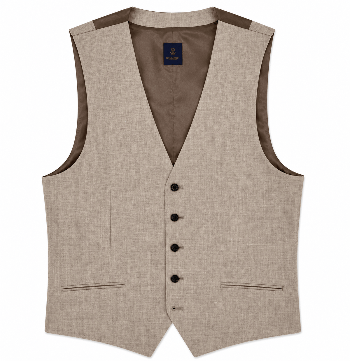 Gagliardi M&M Waistcoats Gagliardi Beige Waistcoat Mixer Reda Canvas