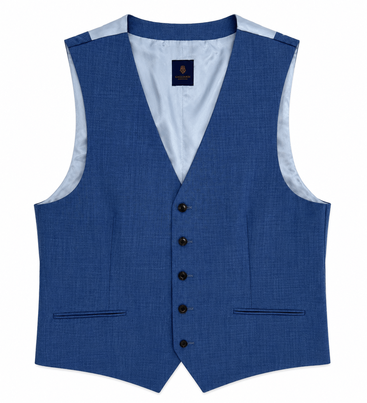 Gagliardi M&M Waistcoats Gagliardi Blue M&M Waistcoat Reda Tropical Super 110S Blue