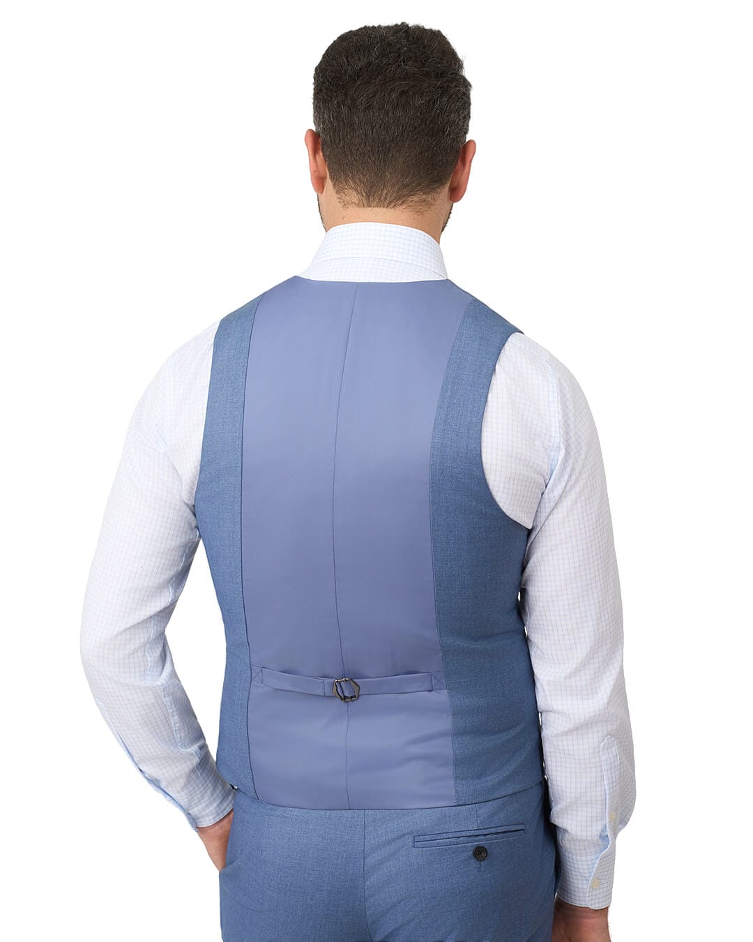 Gagliardi M&M Waistcoats Gagliardi Blue Waistcoat Machine Washable Twill