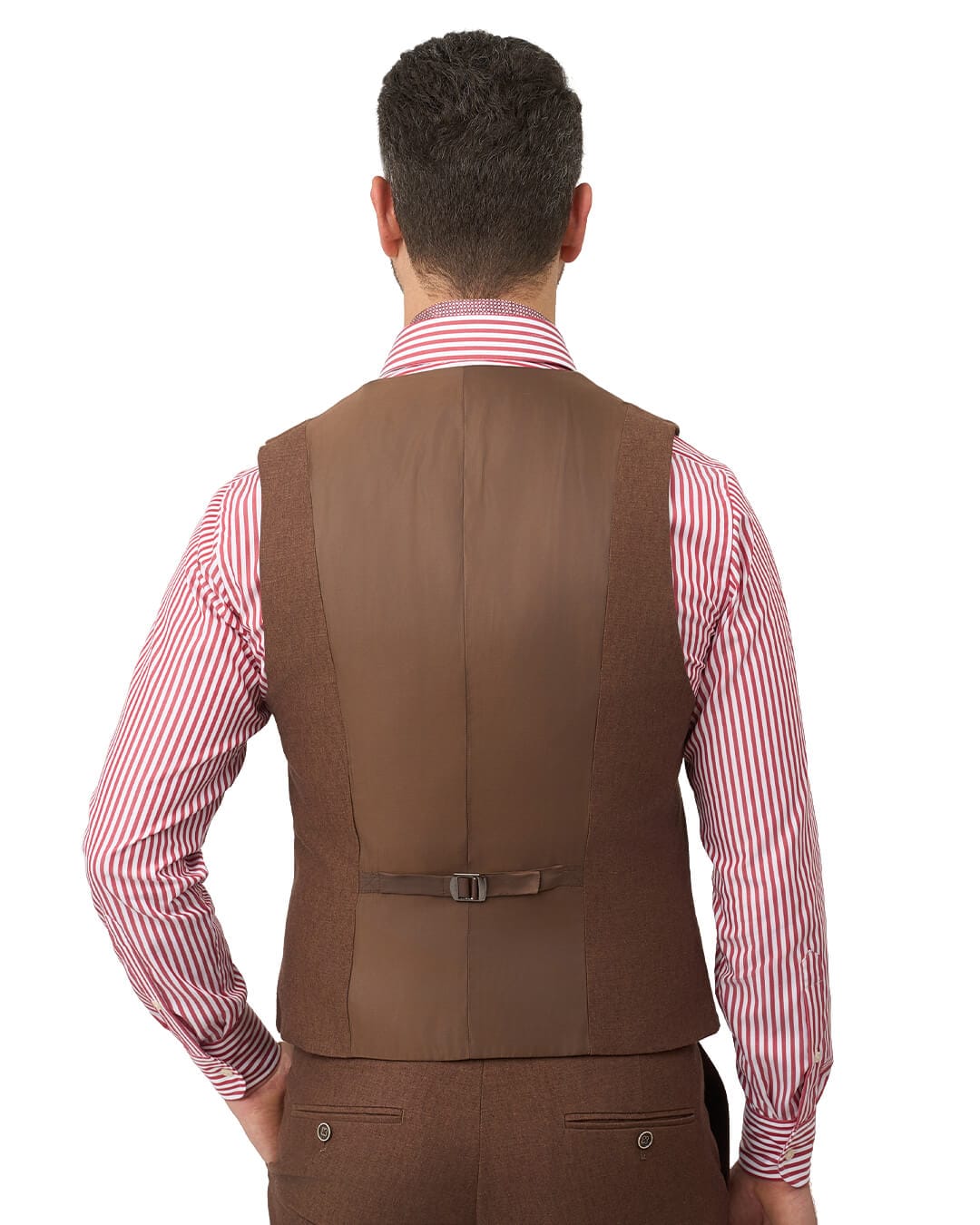Gagliardi M&M Waistcoats Gagliardi Brown Waistcoat Mixer Linen Cotton