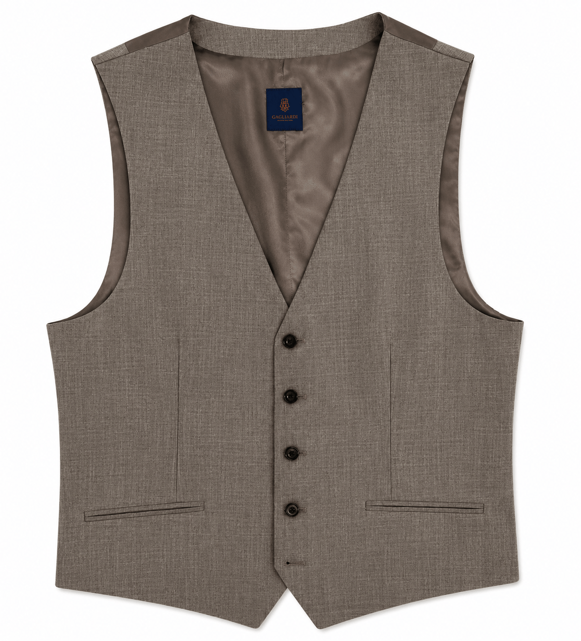 Gagliardi M&M Waistcoats Gagliardi Brown Waistcoat Mixer Reda Canvas
