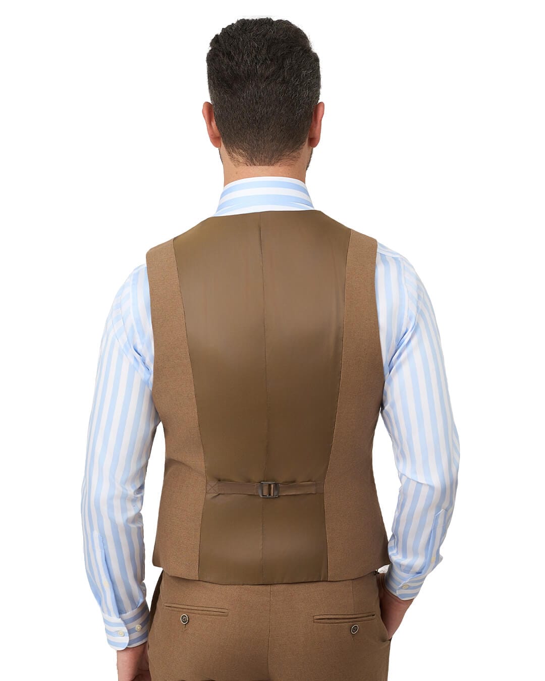 Gagliardi M&M Waistcoats Gagliardi Camel Waistcoat Mixer Linen Cotton