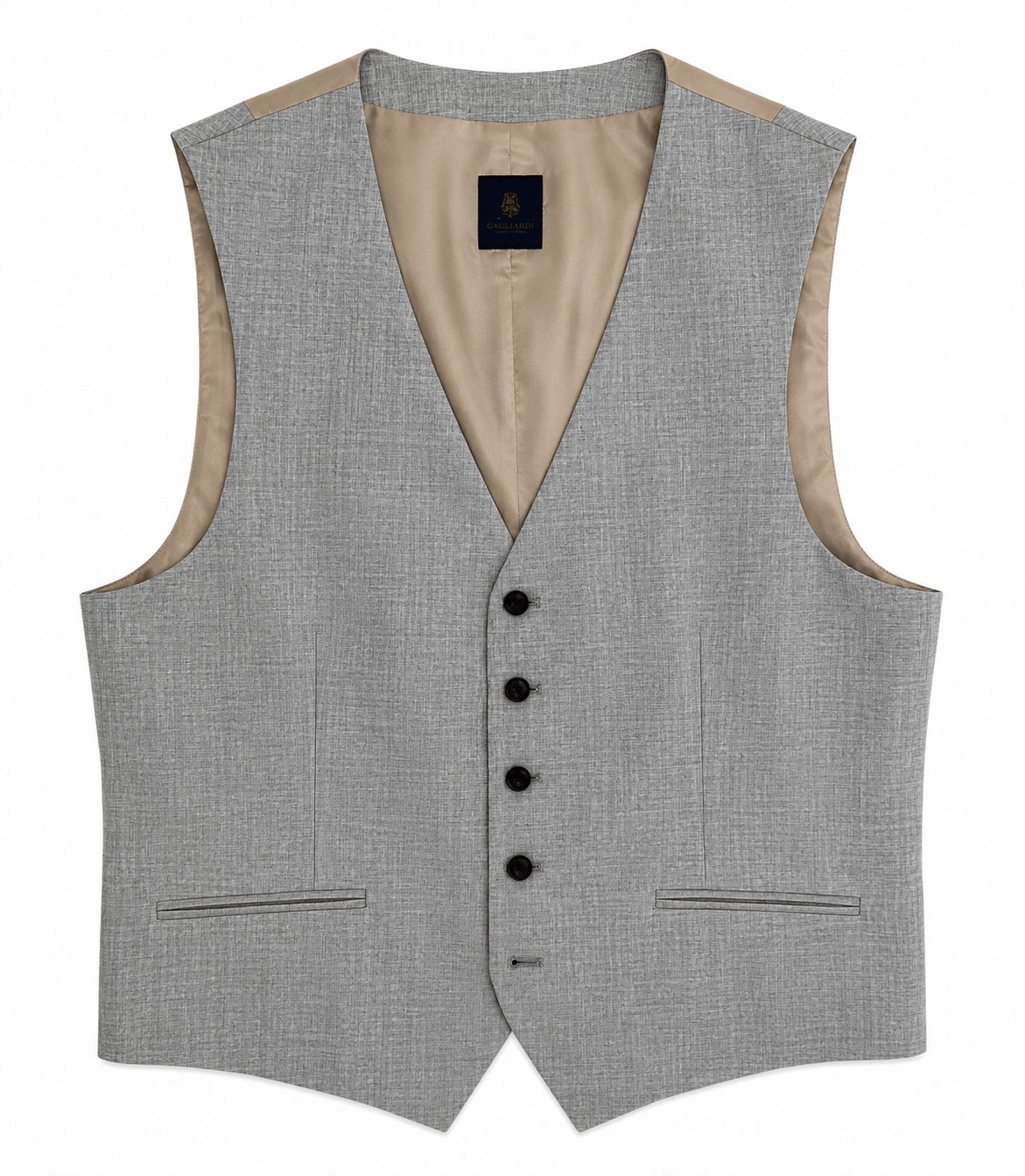 Gagliardi M&M Waistcoats Gagliardi Grey M&M Waistcoat Reda Tropical Super 110S Silver