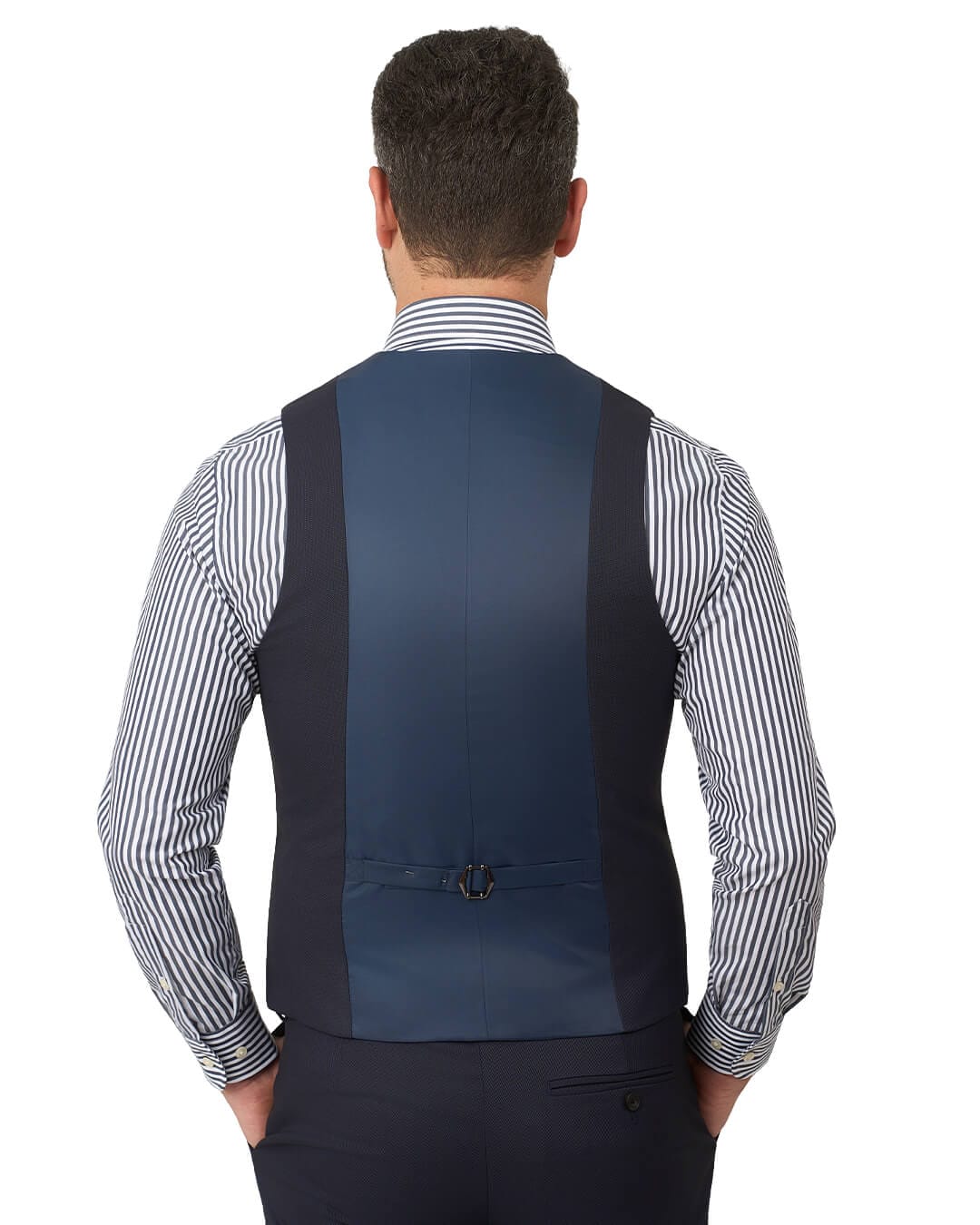 Gagliardi M&M Waistcoats Gagliardi Navy Waistcoat Machine Washable Pindot