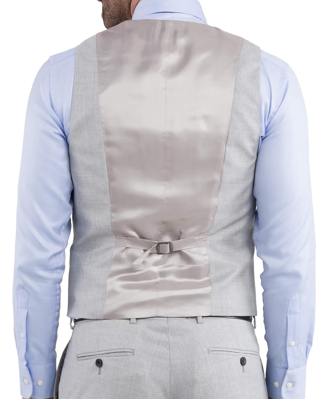Gagliardi M&amp;M Waistcoats Gagliardi Silver Reda Super 110s Tropical Weave Waistcoat