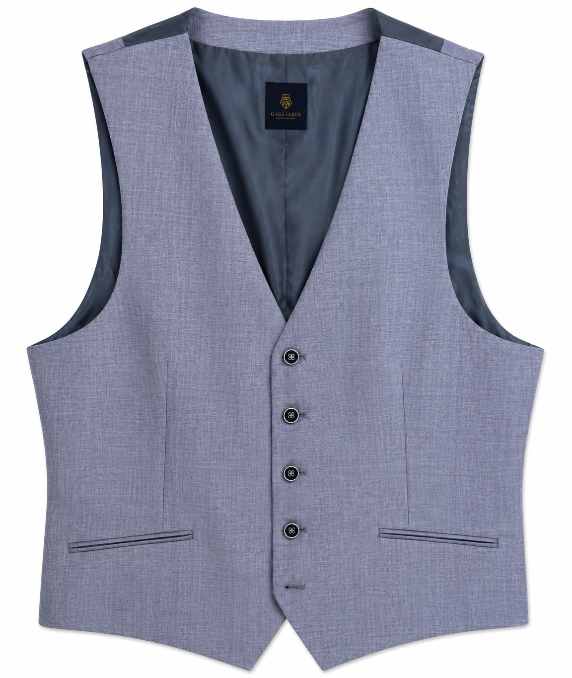 Gagliardi M&M Waistcoats Gagliardi Sky M&M Waistcoat Linen Sky