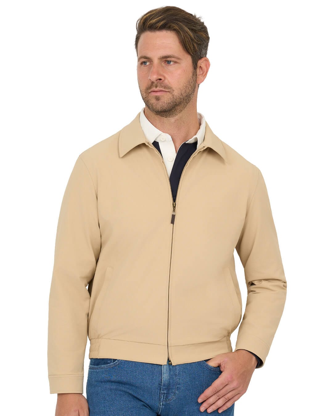 Gagliardi Outerwear Gagliardi Beige Jacket Windbreaker