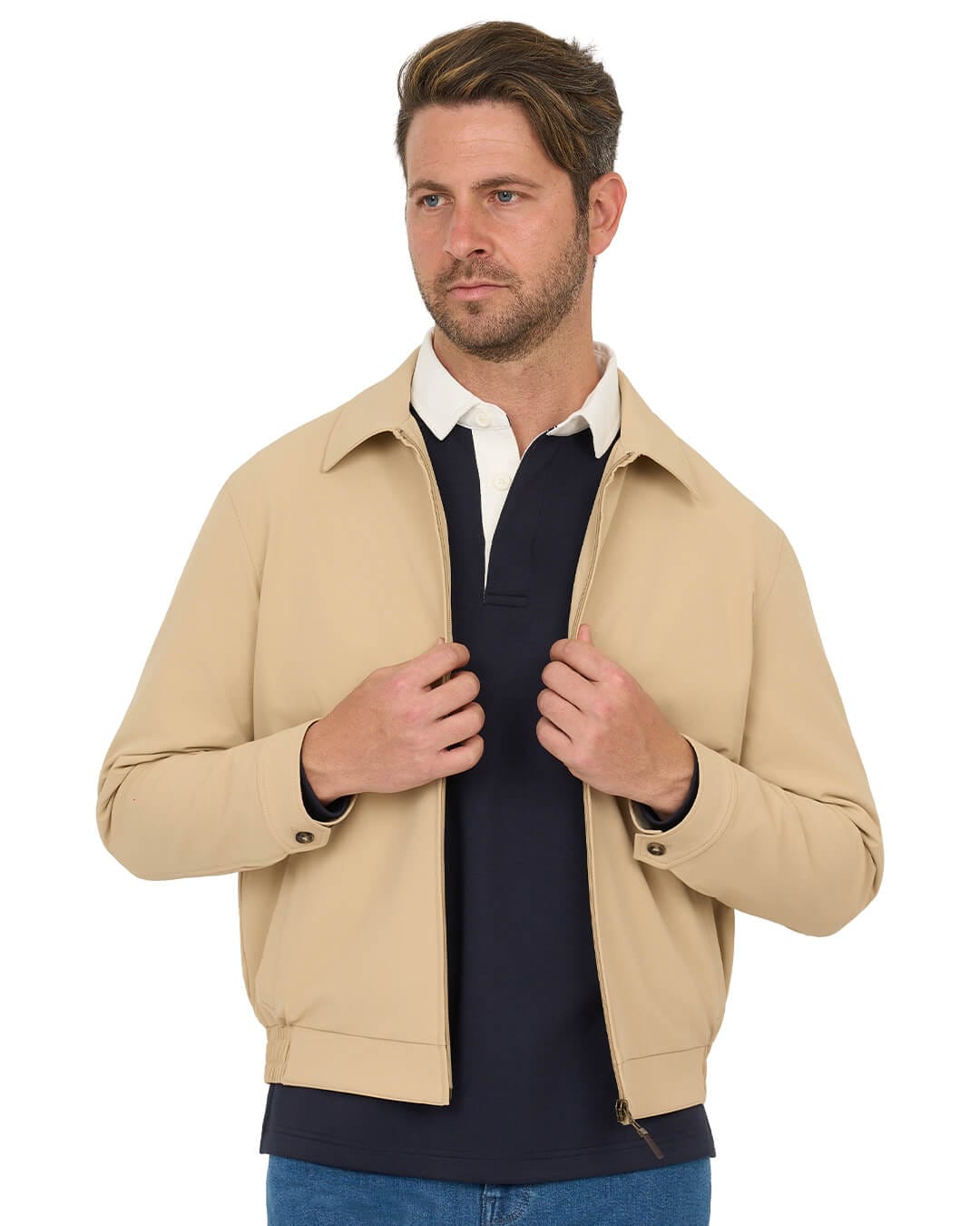 Gagliardi Outerwear Gagliardi Beige Jacket Windbreaker