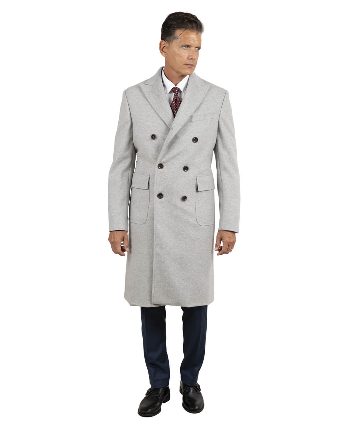 Gagliardi Outerwear Silver Grey Double Breasted Coat