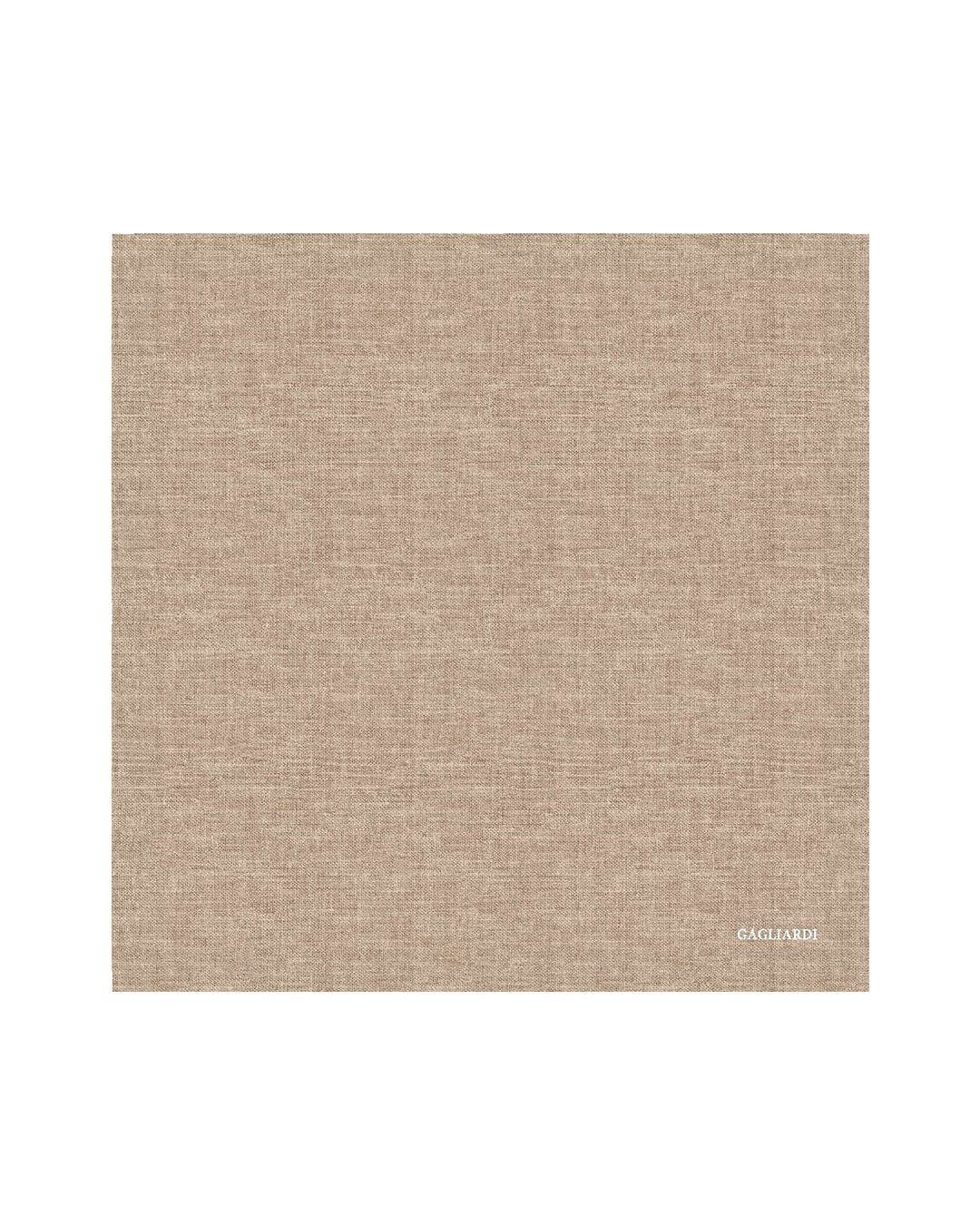 Gagliardi Pocket Squares One Size Gagliardi Beige Pocket Square Italian Linen Silk Plain
