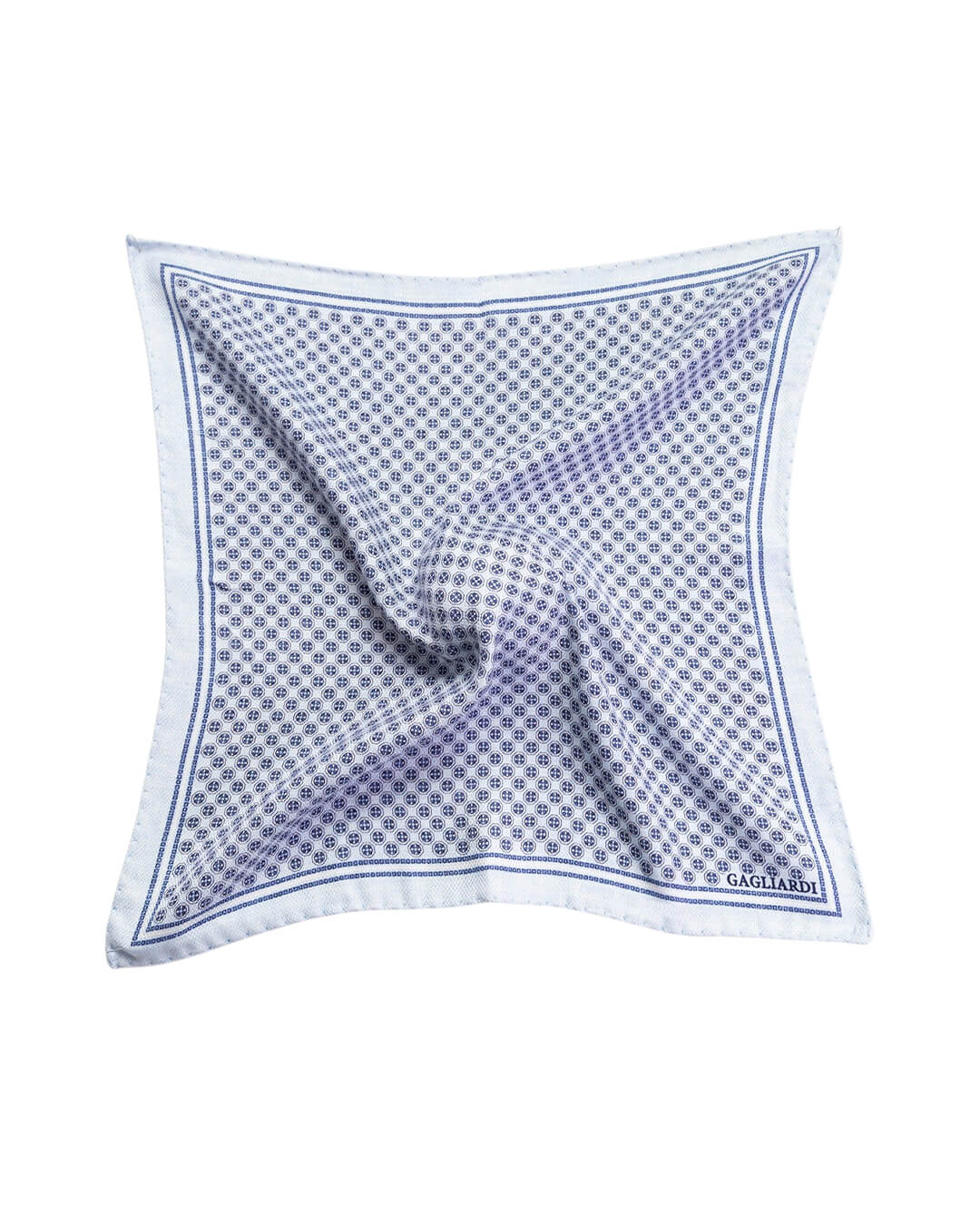 Gagliardi Pocket Squares One Size Gagliardi Blue Dash Italian Silk Pocket Square