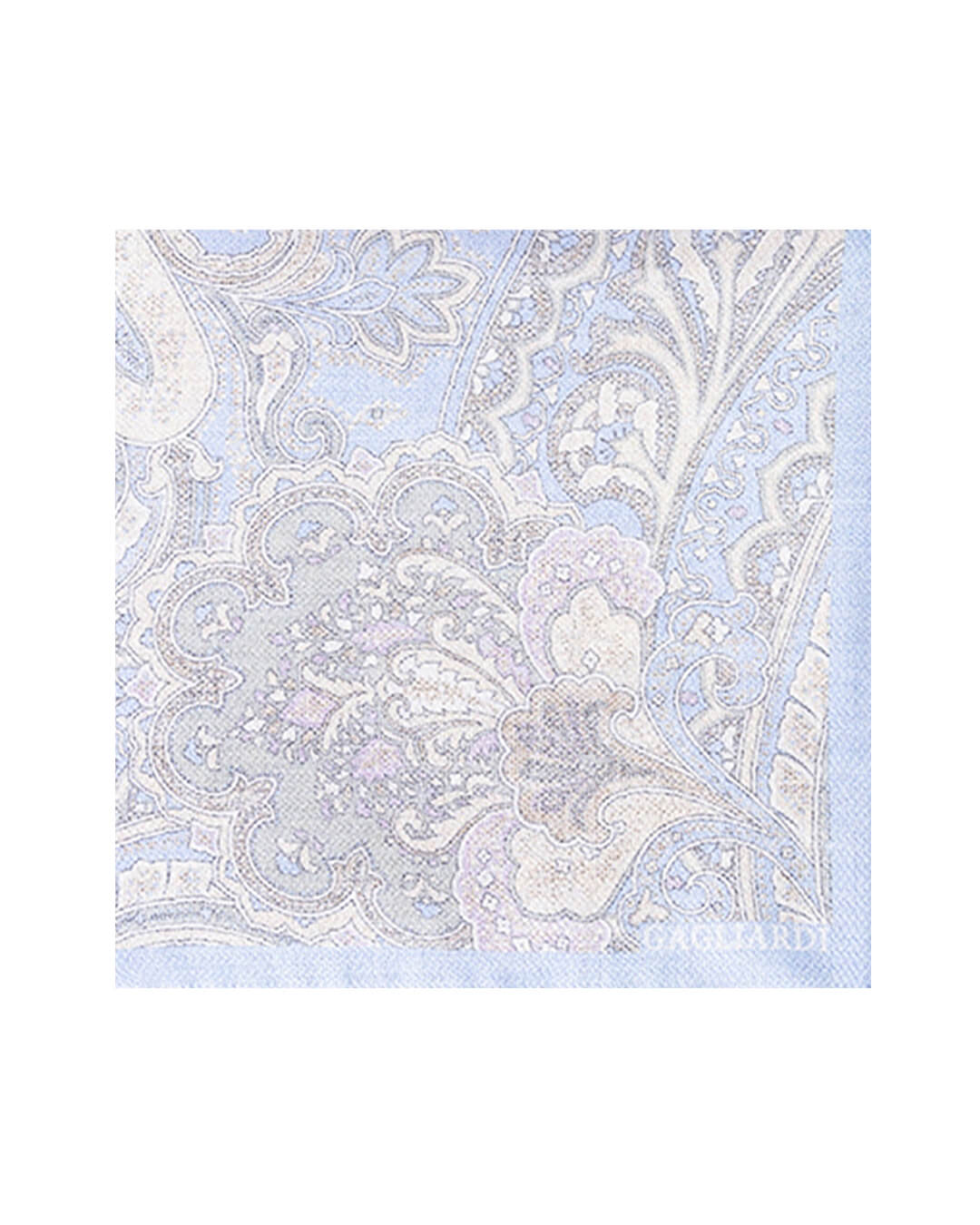 Gagliardi Pocket Squares One Size Gagliardi Blue Floral & Paisley Reversible Italian Silk Pocket Square