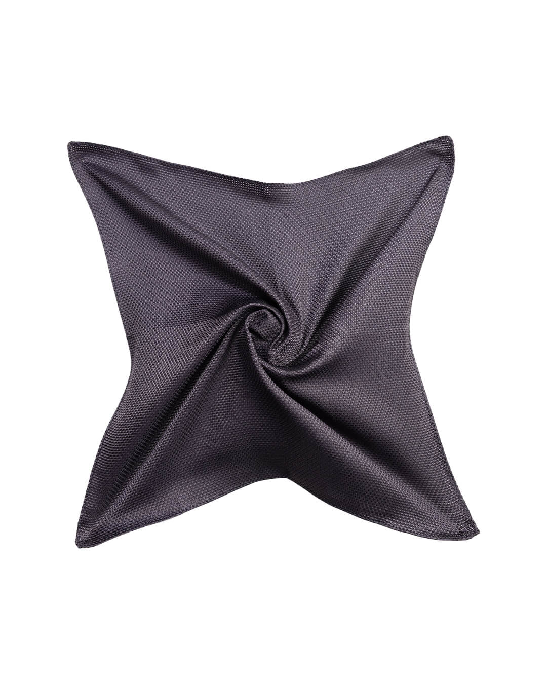 Gagliardi Pocket Squares ONE Gagliardi Charcoal Basketweave Italian Silk Pocket Square