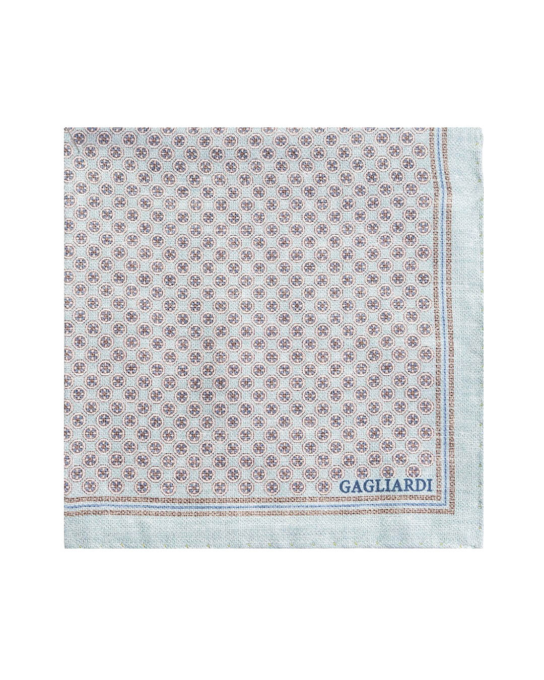 Gagliardi Pocket Squares One Size Gagliardi Green Dash Italian Silk Pocket Square
