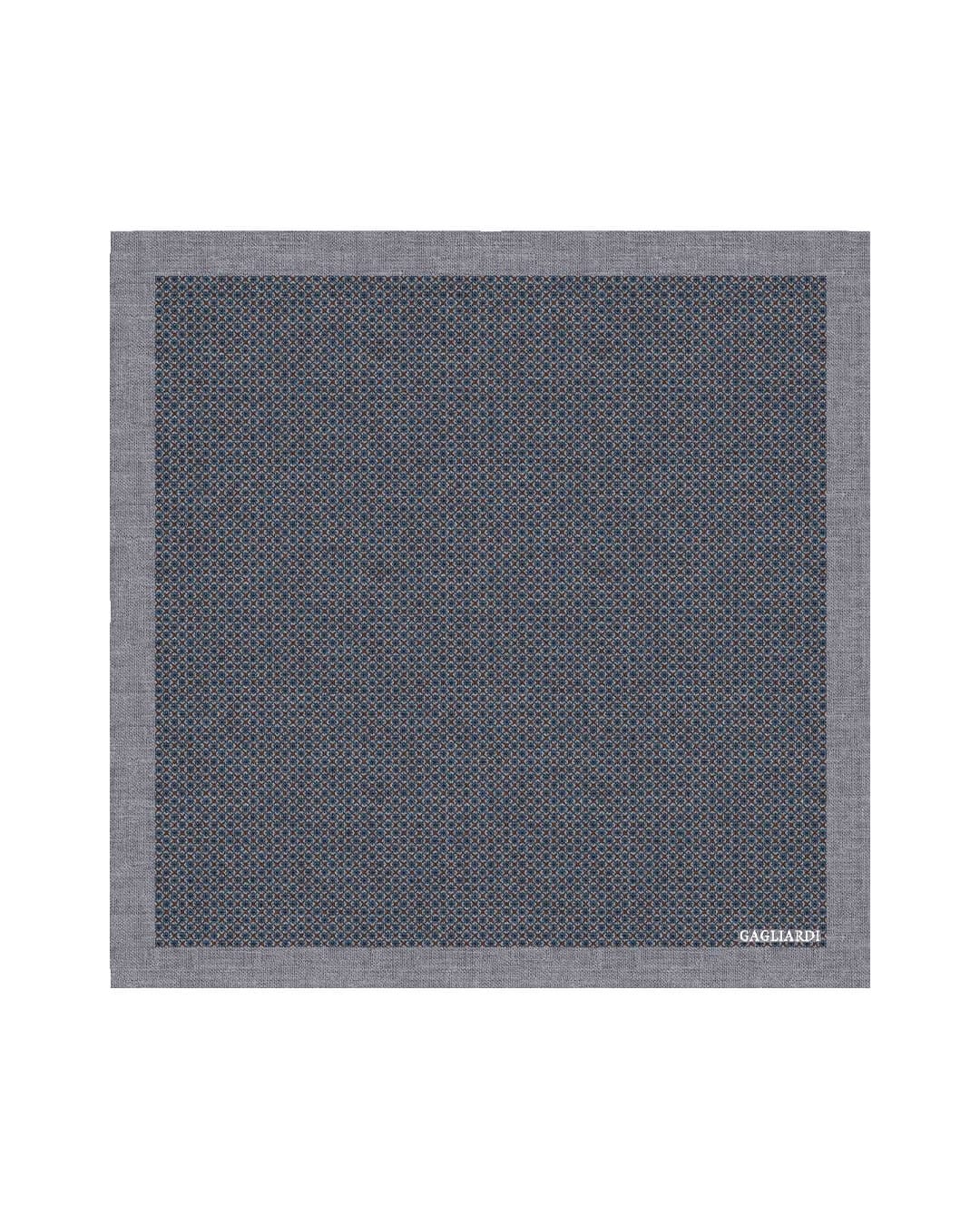 Gagliardi Pocket Squares ONE Gagliardi Grey Diamond Print Italian Silk Pocket Square