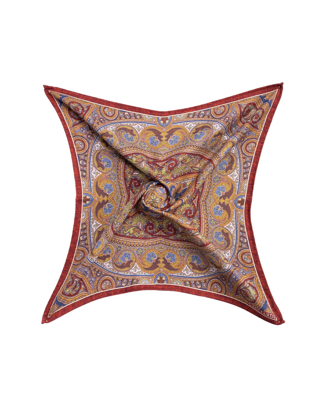 Gagliardi Pocket Squares ONE Gagliardi Orange Paisley Italian Silk Pocket Square