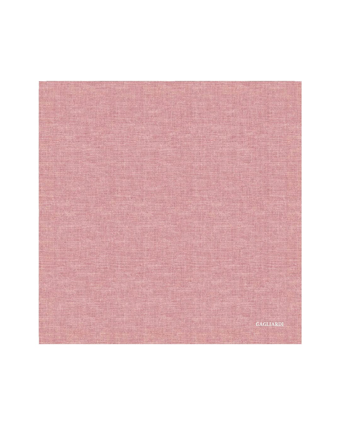 Gagliardi Pocket Squares One Size Gagliardi Pink Pocket Square Italian Linen Silk Plain