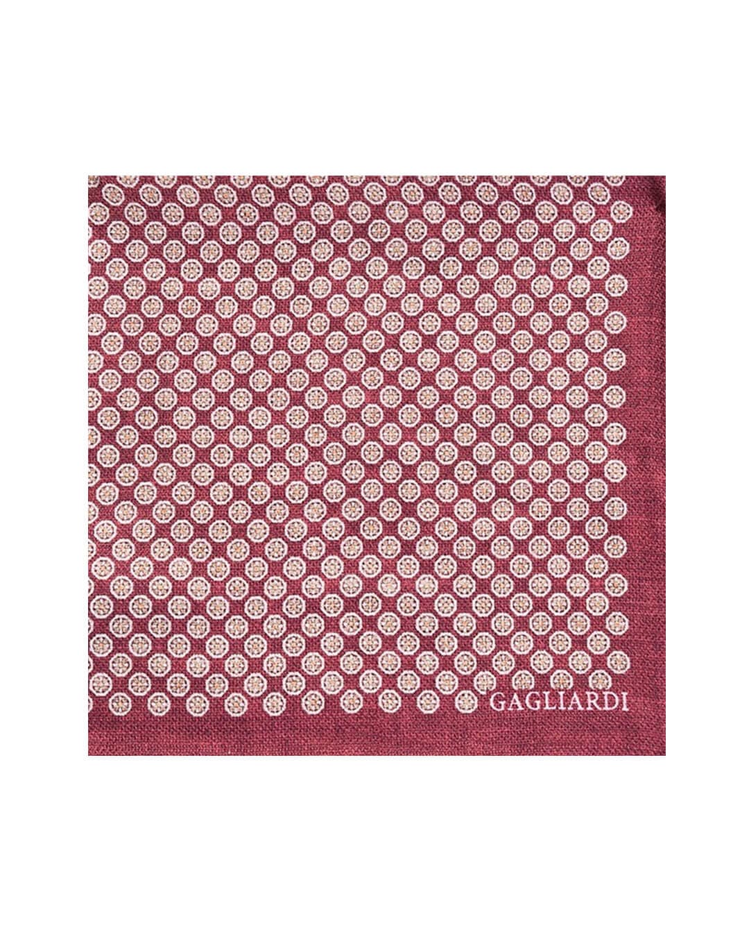 Gagliardi Pocket Squares One Size Gagliardi Red Circles Italian Silk Pocket Square