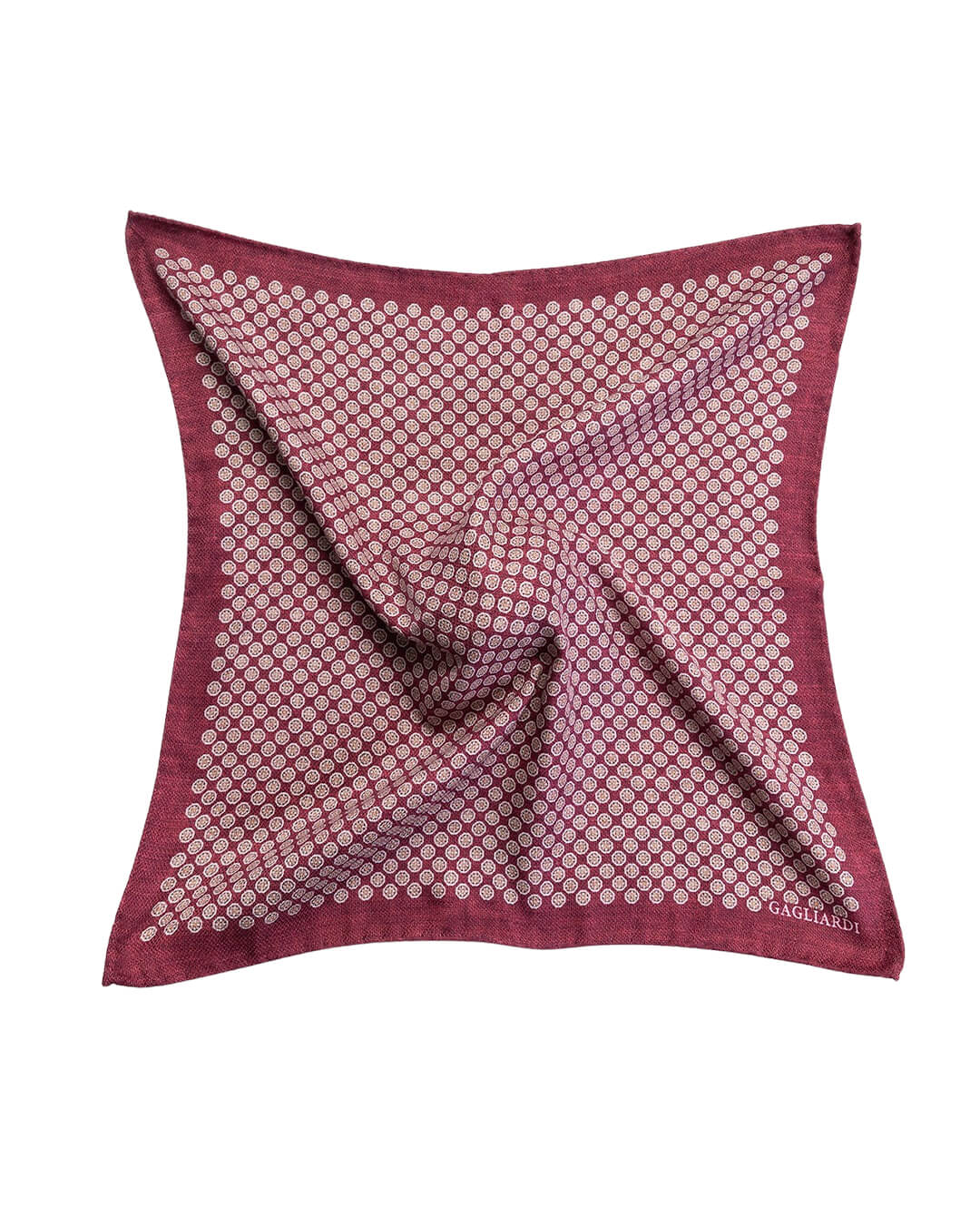 Gagliardi Pocket Squares One Size Gagliardi Red Circles Italian Silk Pocket Square