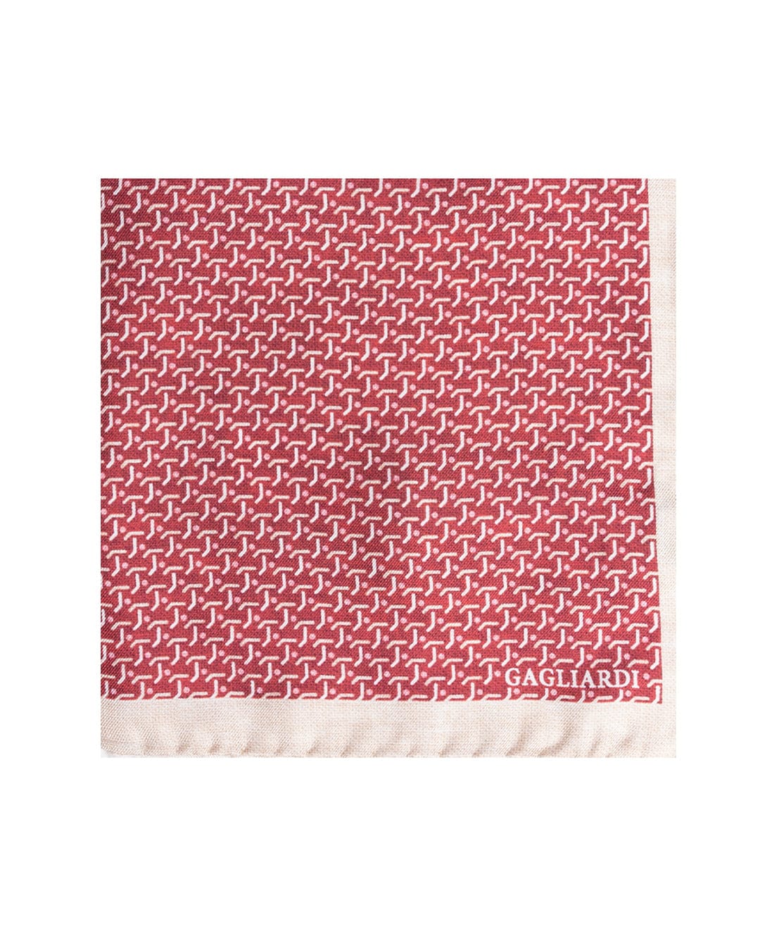 Gagliardi Pocket Squares One Size Gagliardi Red Mesh Design Italian Silk Pocket Square