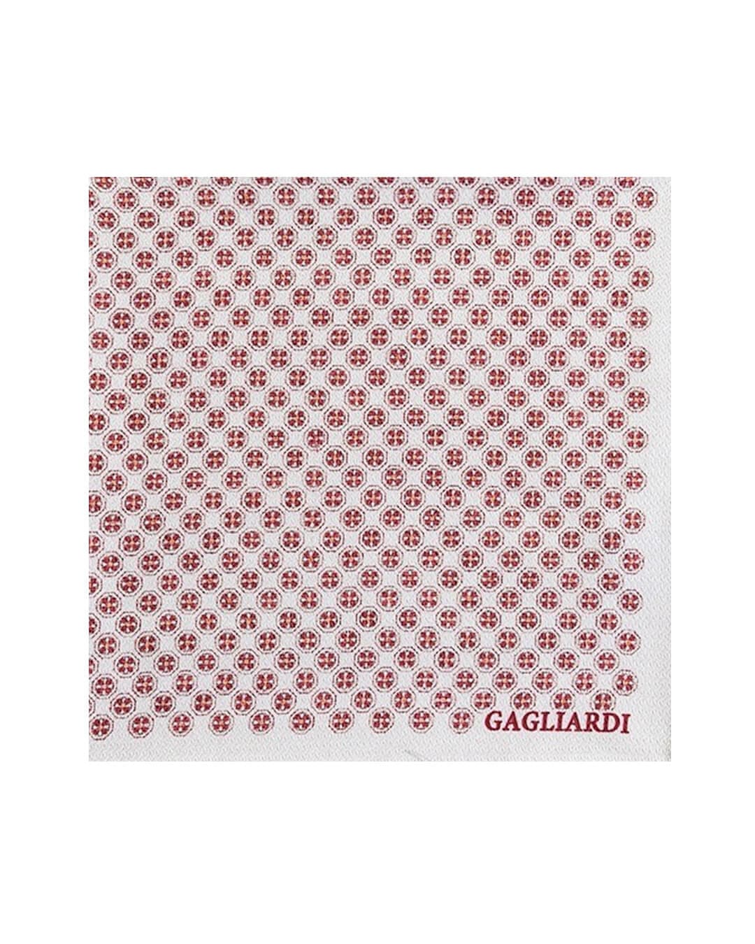 Gagliardi Pocket Squares One Size Gagliardi White Circles Italian Silk Pocket Square
