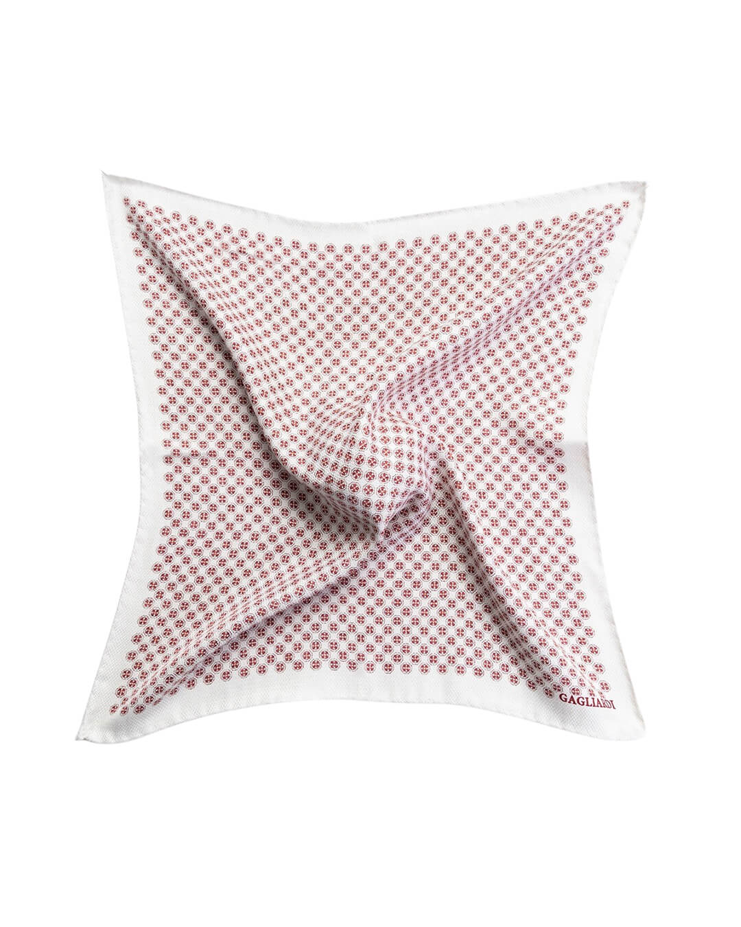 Gagliardi Pocket Squares One Size Gagliardi White Circles Italian Silk Pocket Square