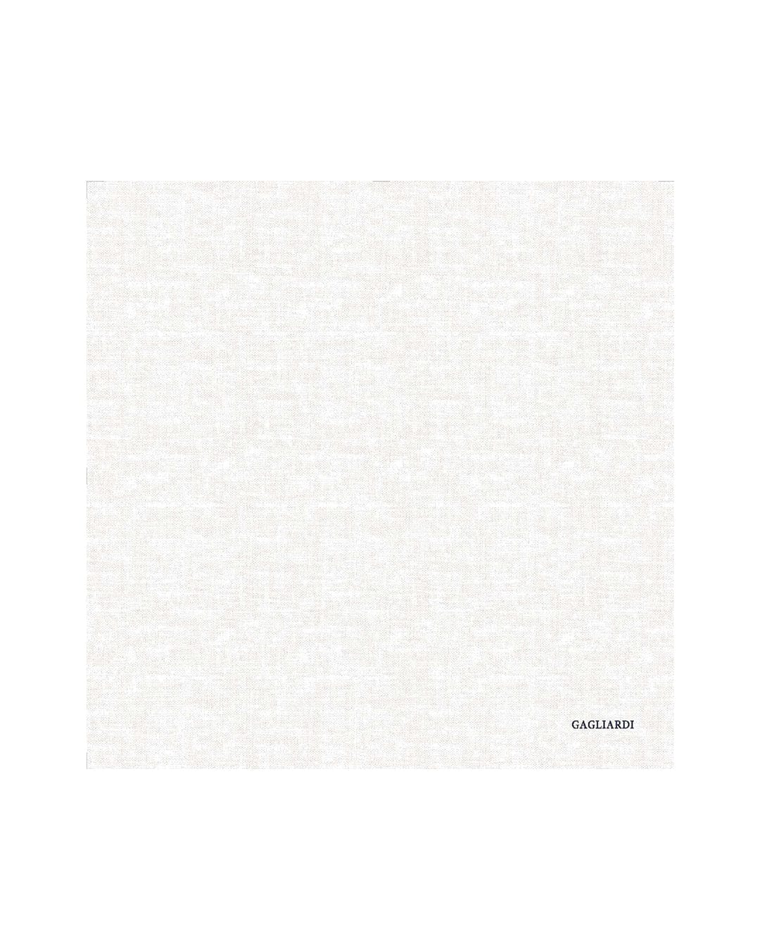 Gagliardi Pocket Squares One Size Gagliardi White Pocket Square Italian Linen Silk Plain