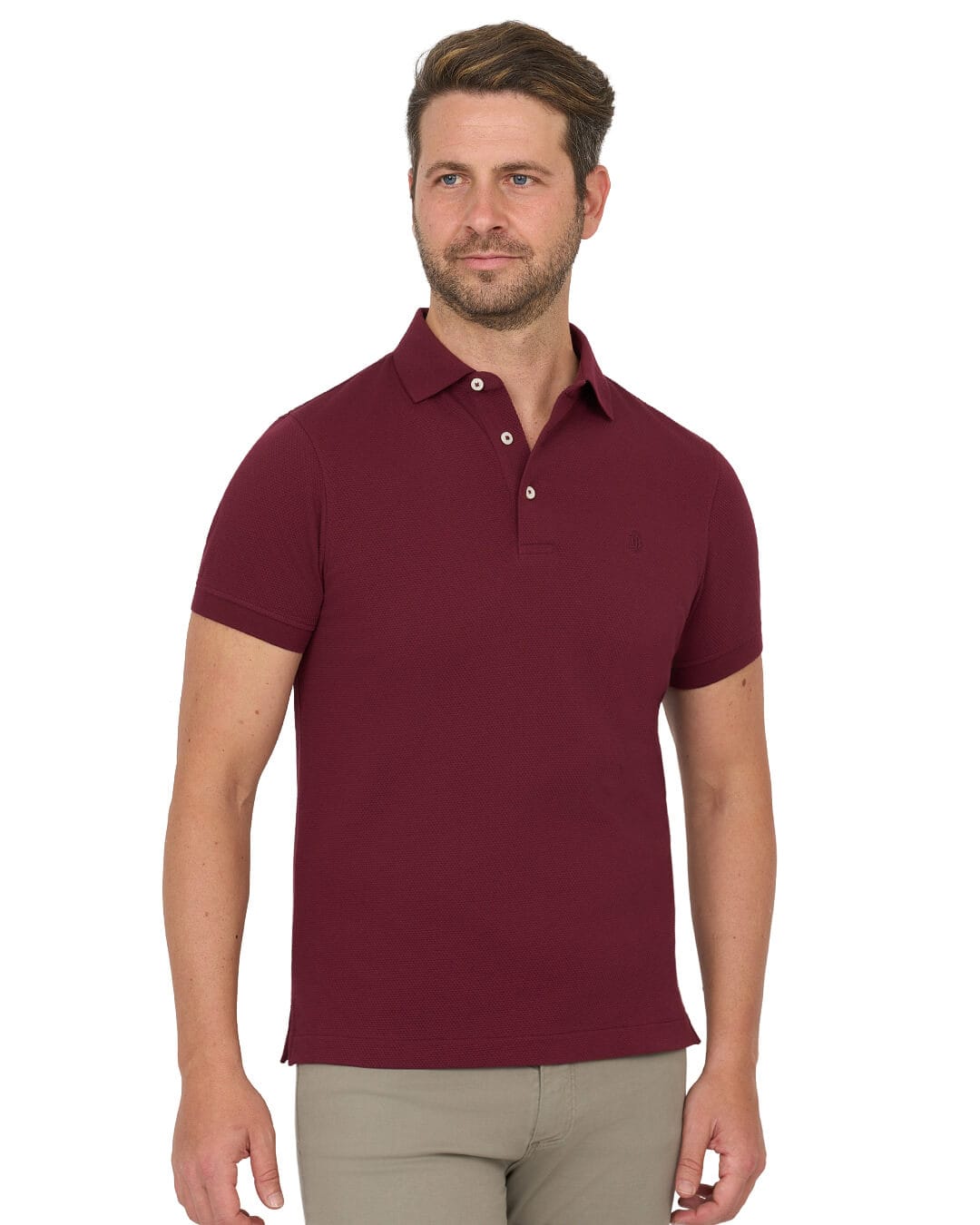 Gagliardi Polo Shirts Gagliardi Bordeaux Polo Shirt Popcorn