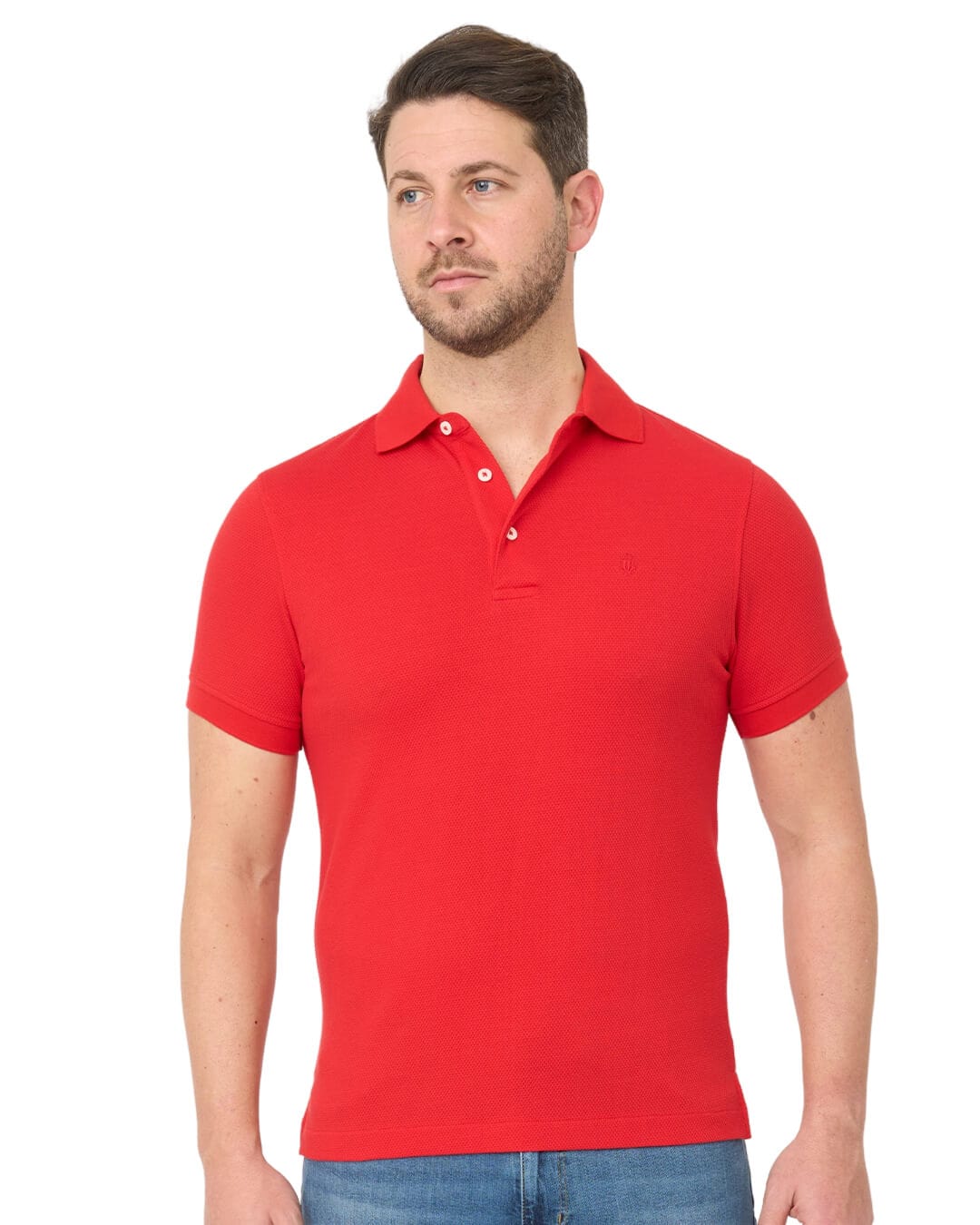 Gagliardi Polo Shirts Gagliardi Crimson Popcorn Texture Polo Shirt