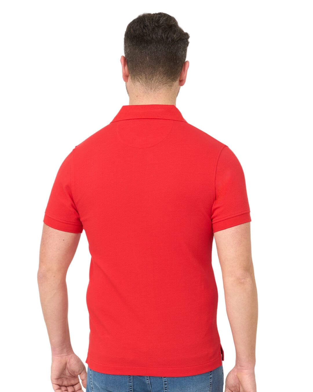 Gagliardi Polo Shirts Gagliardi Crimson Popcorn Texture Polo Shirt