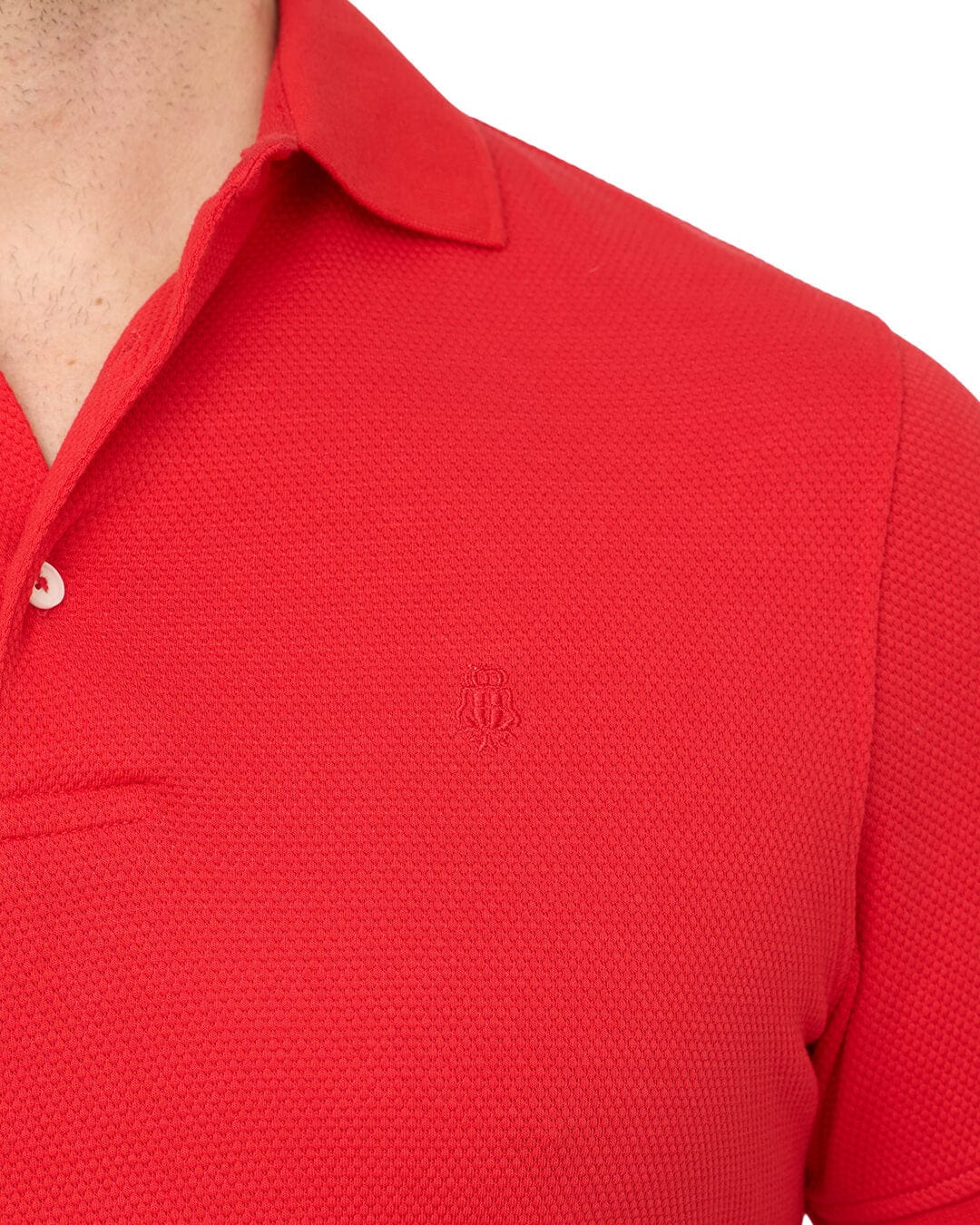 Gagliardi Polo Shirts Gagliardi Crimson Popcorn Texture Polo Shirt