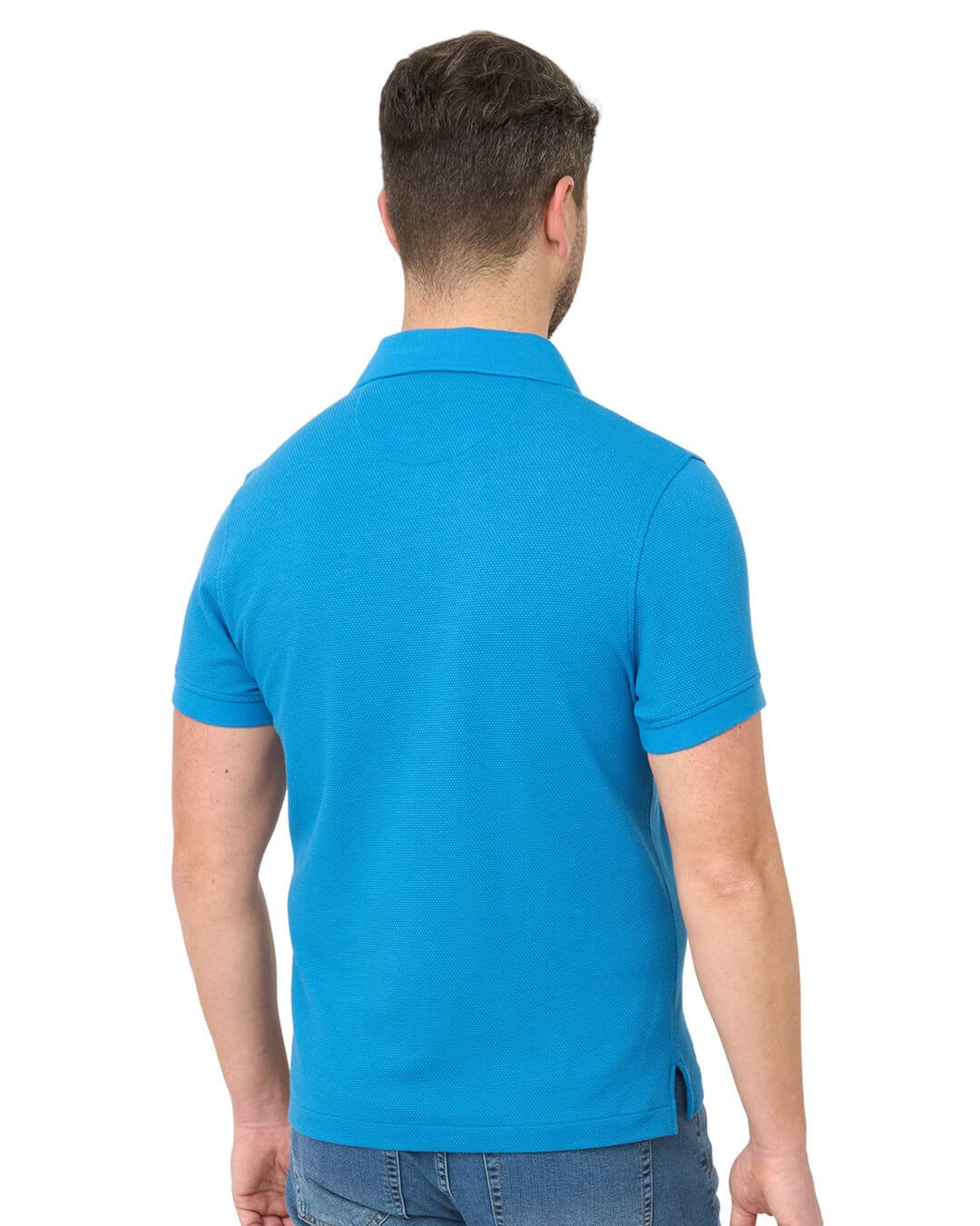 Gagliardi Polo Shirts Gagliardi Royal Popcorn Texture Polo Shirt