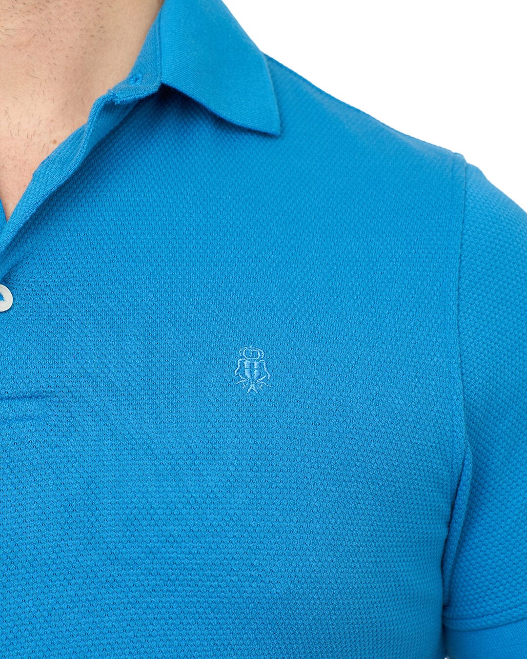 Gagliardi Polo Shirts Gagliardi Royal Popcorn Texture Polo Shirt