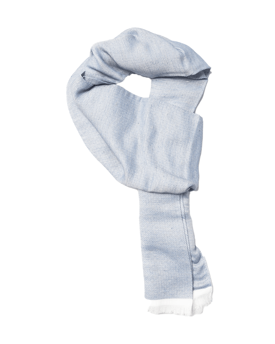 Gagliardi Scarves One Size Gagliardi Blue Melange Twill Italian Cotton Blend Scarf