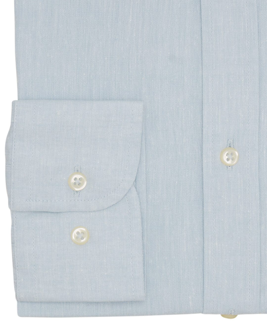 Gagliardi Shirts Aqua Blue Plain SlimFit Long Sleeve Button-Down Collar Linen Shirt