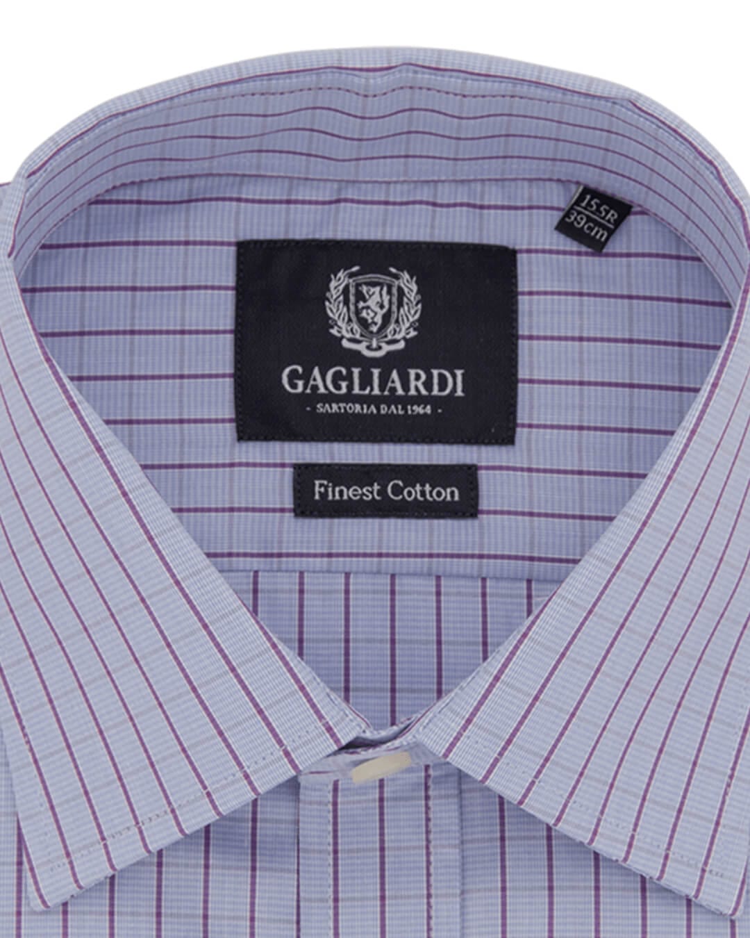Gagliardi Shirts Blue &amp; Purple Puppytooth Business Shirt