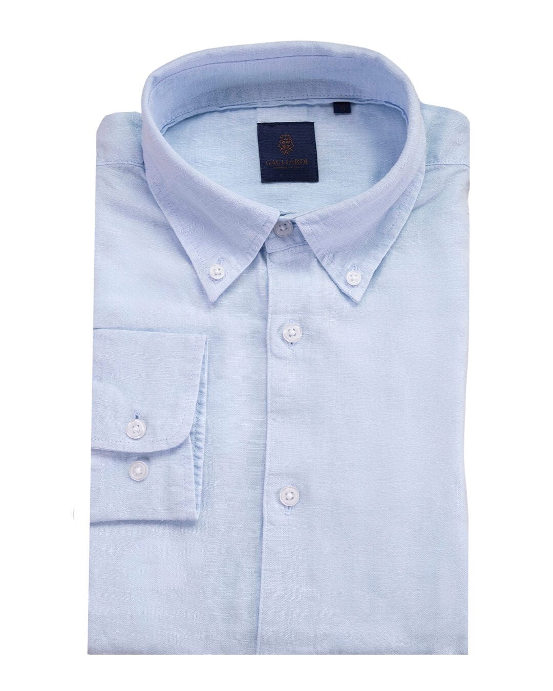 Gagliardi Shirts Gagliardi Aqua Garment Dyed Linen Button Down Shirt
