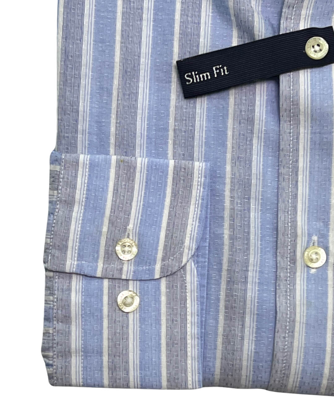 Gagliardi Shirts Gagliardi Blue Bold Stripe Jacquard Shirt