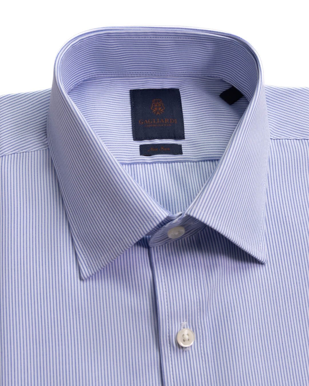 Gagliardi Shirts Gagliardi Blue Fine Stripe Non Iron Shirt