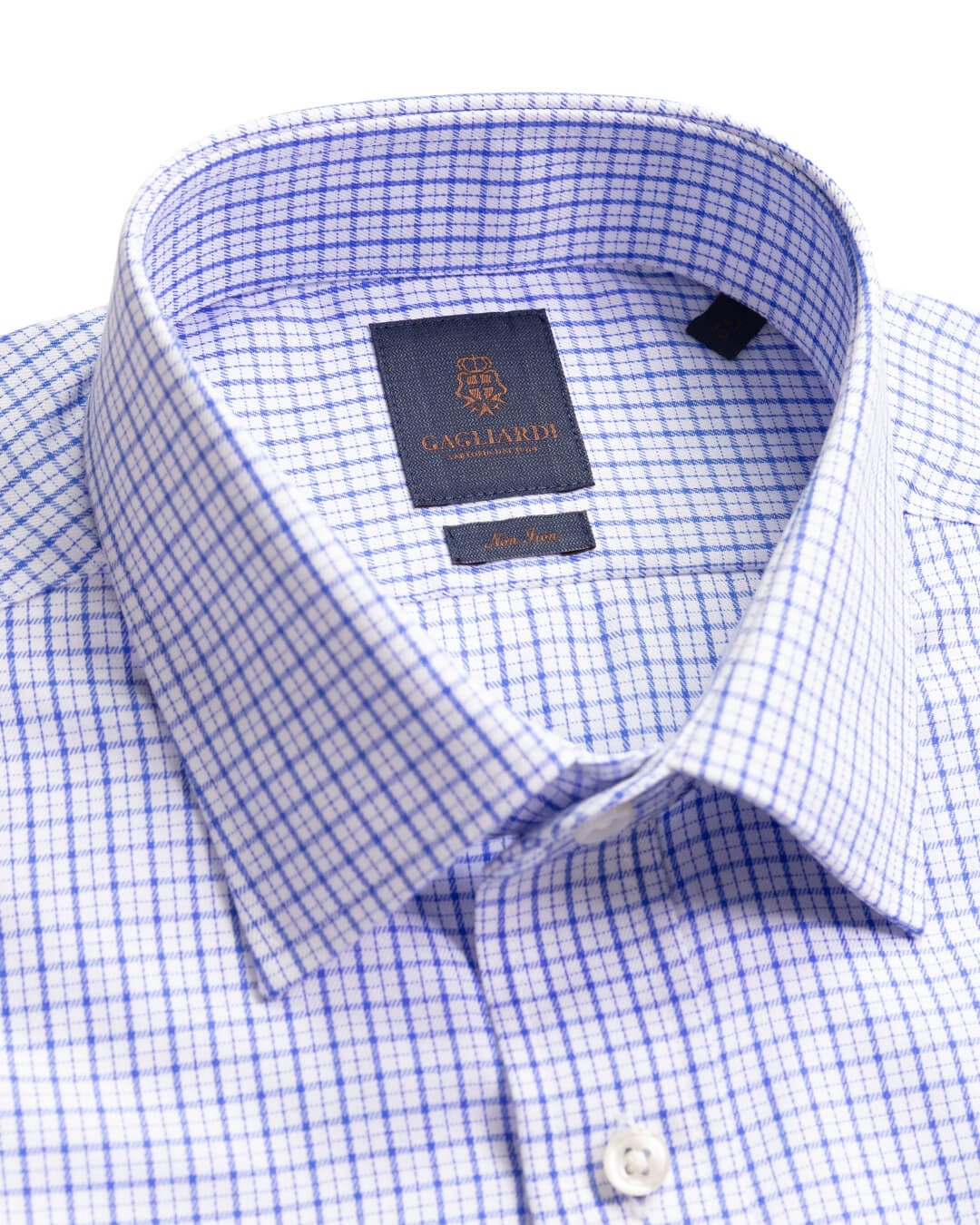 Gagliardi Shirts Gagliardi Blue Graph Check Non Iron Shirt