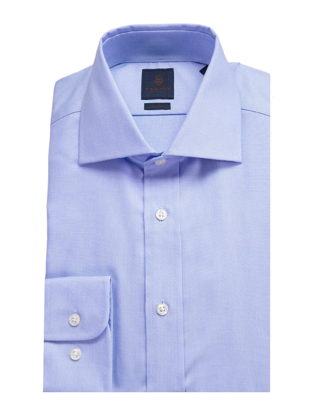 Gagliardi Shirts Gagliardi Blue Honeycomb Weave Non-iron Shirt