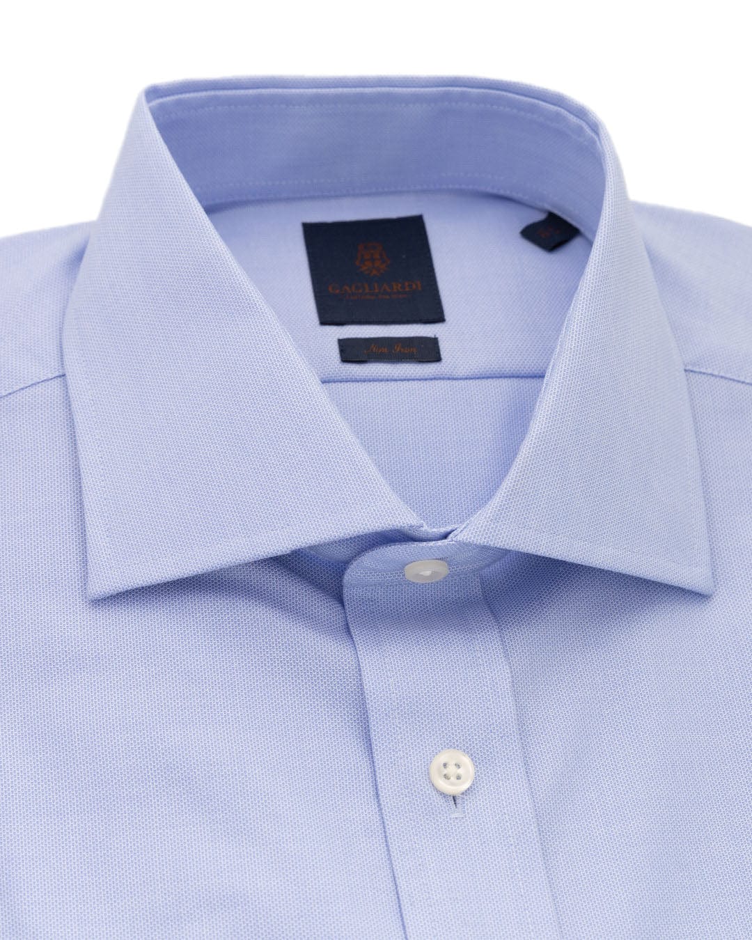 Gagliardi Shirts Gagliardi Blue Honeycomb Weave Non-iron Shirt