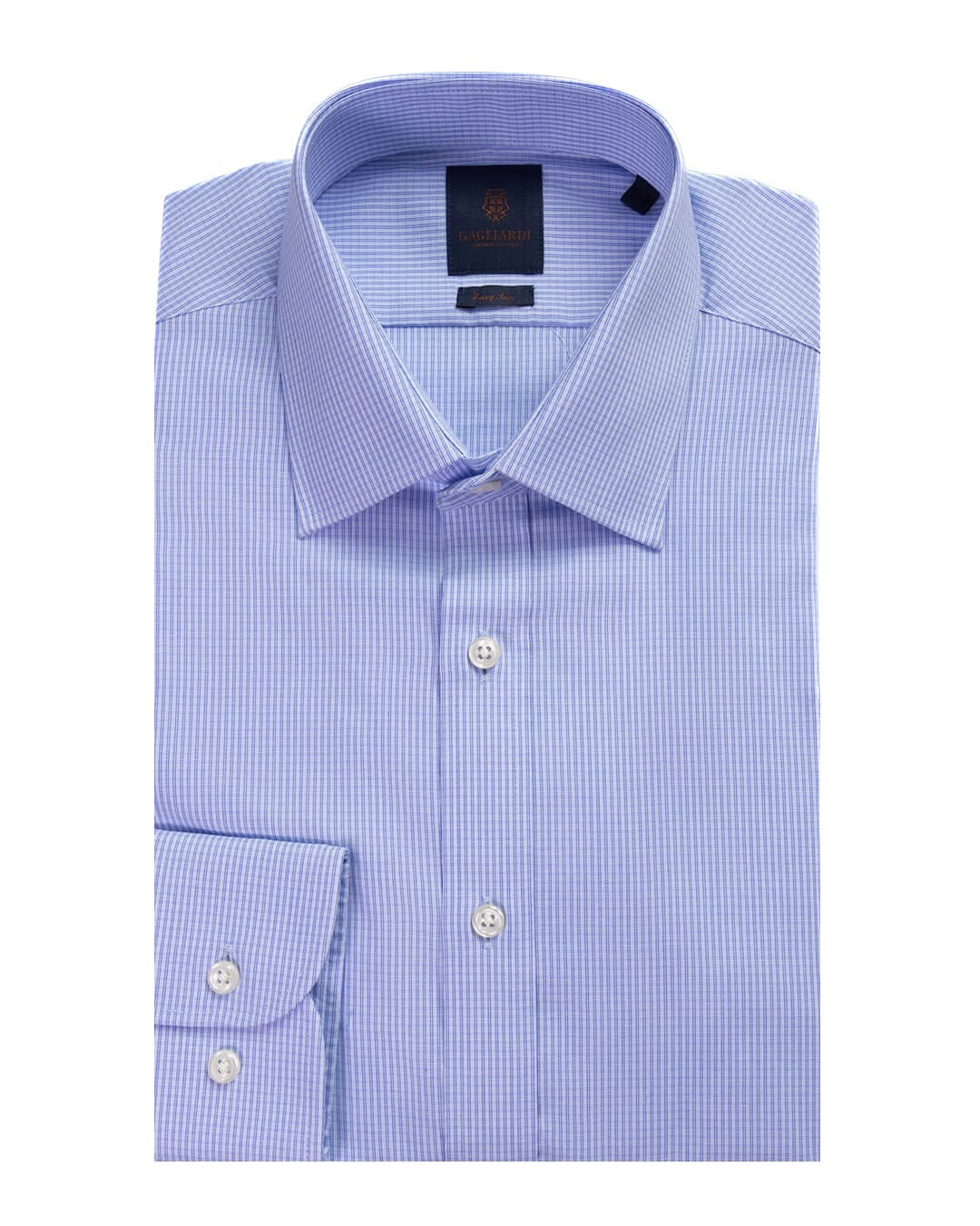 Gagliardi Shirts Gagliardi Blue Micro Stripe Easy Iron Shirt