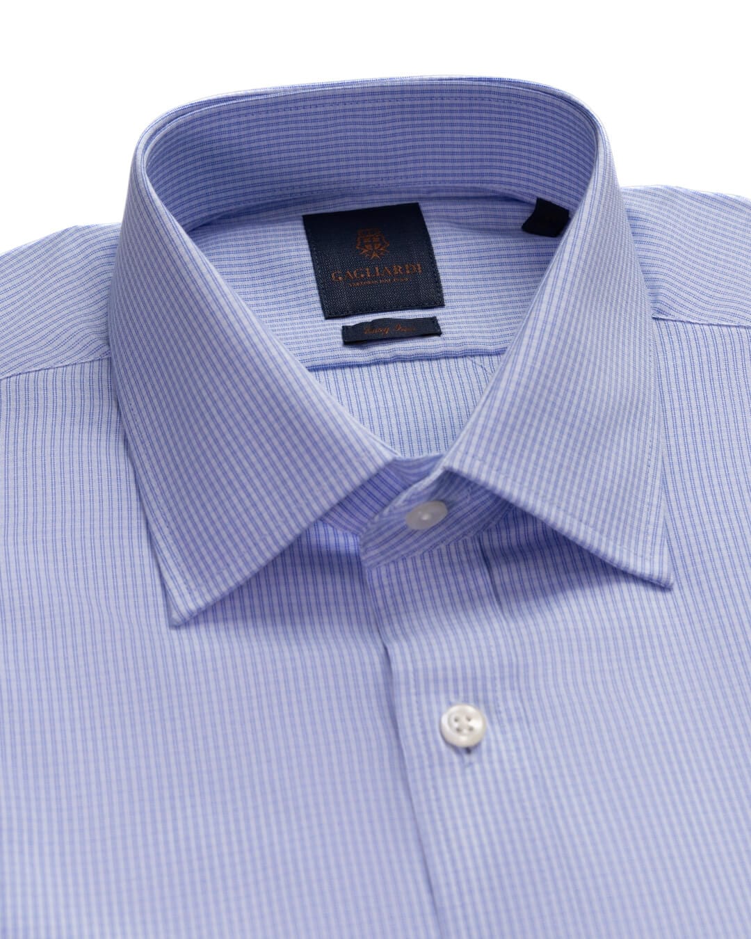 Gagliardi Shirts Gagliardi Blue Micro Stripe Easy Iron Shirt