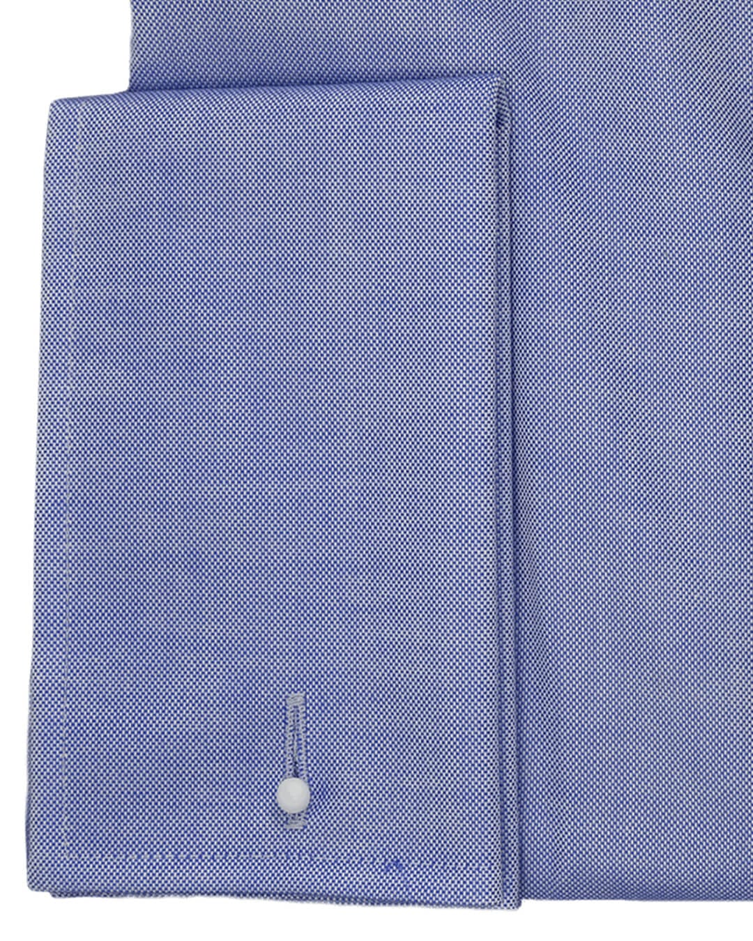 Gagliardi Shirts Gagliardi Blue Oxford Slim Fit Cutaway Collar Double Cuffed Shirt